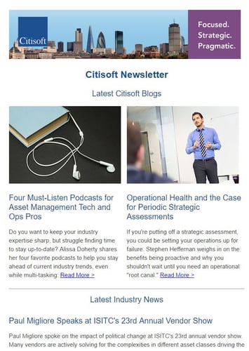 Asset management tech and ops newsletter