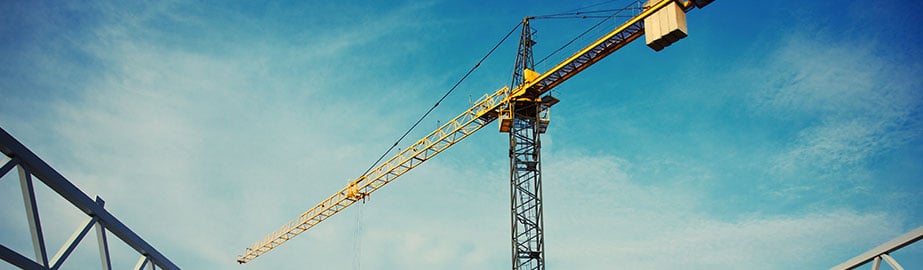 Construction site with crane