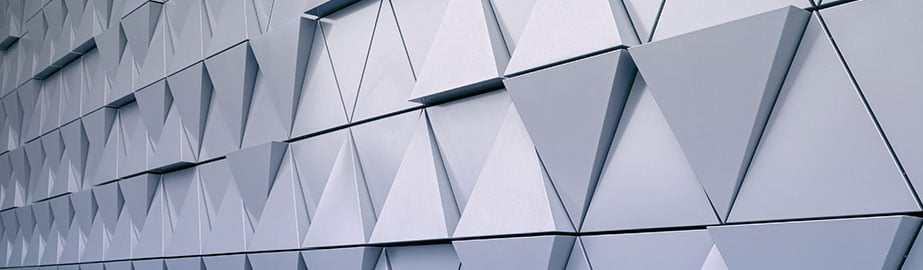 Architectural detail of layer of triangles