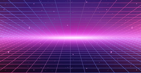 80s pink and purple abstract graphic